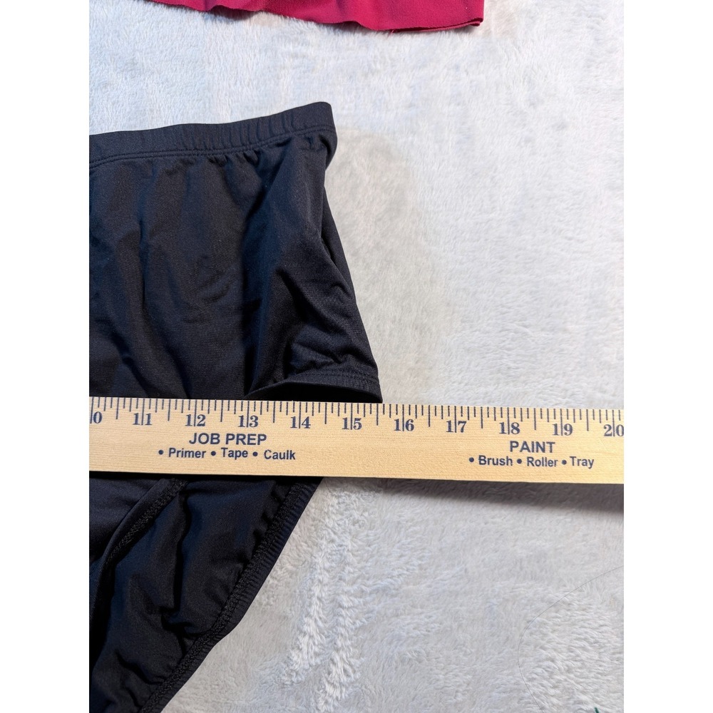 Miraclesuit Tankini Top Dazzle Red & Black High Waist Bottom Set Women's Size 14 - Picture 11 of 14
